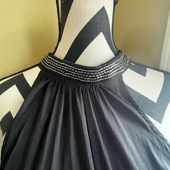 NWT plus Size Torrid Satin black Beaded Halter Top Size 3X - Picture 8 of 13